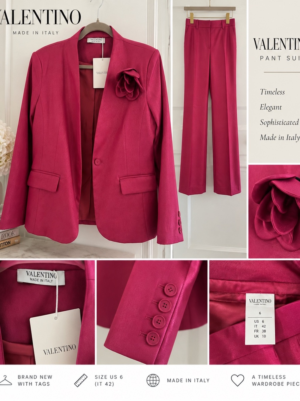 Valentino Fuchsia Women's Blazer and Trousers